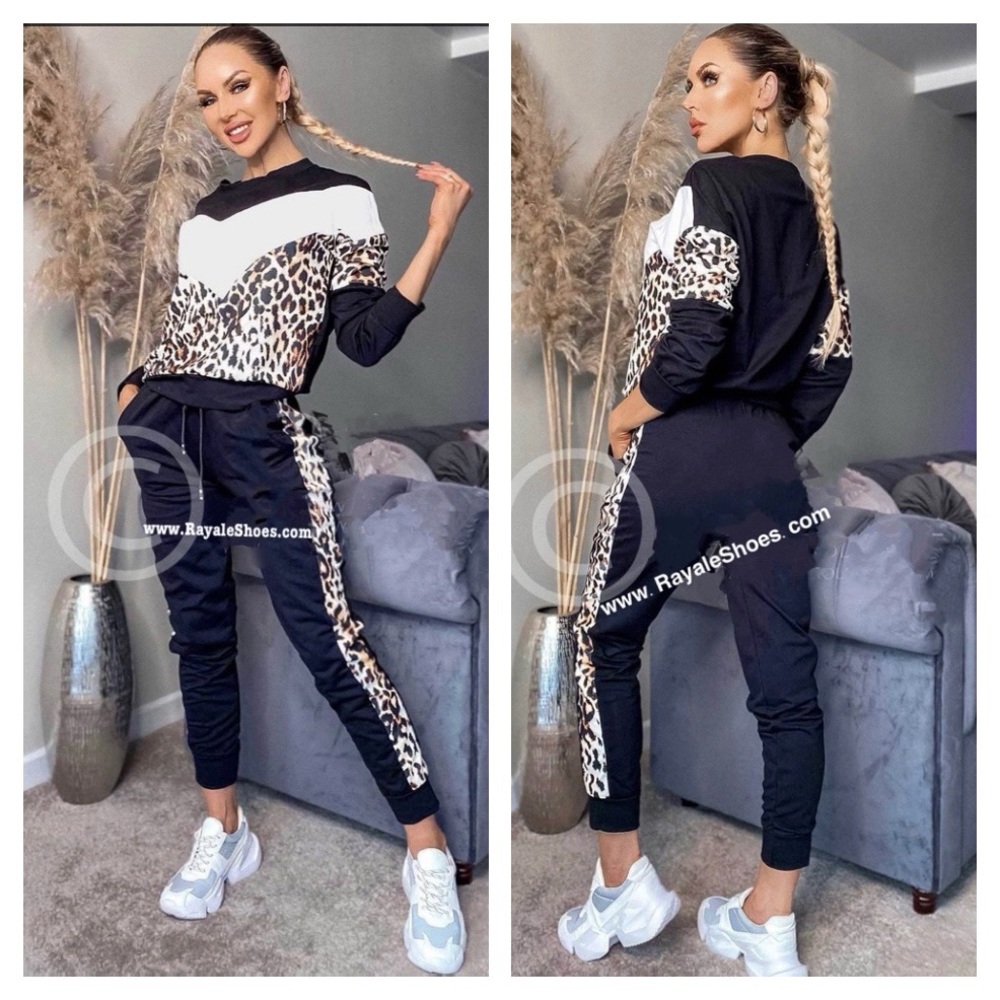 ‘Camilla’ Leopard and Stripes 2pc Set.